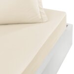 Drap housse satin coton - tencel 200f bonnet 40 cm sable 80x200 cm