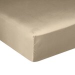 Drap housse satin de coton uni 140x190 cm