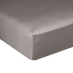 Drap housse satin de coton uni 140x190 cm