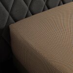 Drap housse satin marron 140x190 cm