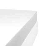 Drap housse uni 200 fils en de coton blanc 70x190 cm Drap housse uni 200 fils en de coton blanc 70x190 cm