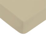 Drap housse uni coton beige 140x200cm Drap housse uni coton beige 140x200cm