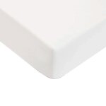Drap housse uni coton blanc 140x200cm Drap housse uni coton blanc 140x200cm