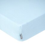 Drap housse uni en gaze de coton 70x140 cm