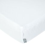 Drap housse uni en gaze de coton 90x190