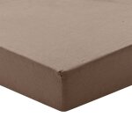 Drap housse uni en lin marron ecorce 140x200 Drap housse uni en lin marron ecorce 140x200