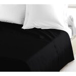 Draps de lit en coton noir 180x290