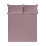 Drap de lit en coton percale mauve 160x280 cm Drap de lit en coton percale mauve 160x280 cm