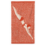 Drap de plage coton rouge 100x180cm