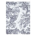 Drap plat coton bleu fonc 270x295 cm