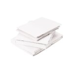 Drap plat en coton lav� coton blanc x