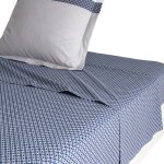 Drap plat imprimé en bambou gris240x300 Drap plat imprimé en bambou gris240x300
