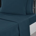 Drap plat en percale de coton blanc 240x300 cm Drap plat en percale de coton blanc 240x300 cm