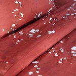 Drap plat satin rouge 240x295 cm
