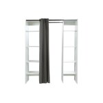 Dressing effet bois gris anthracite, blanc