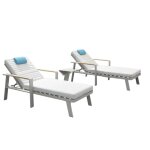 Duo bain de soleil beige l200 x p80. 5 x h88 cm