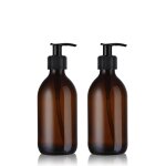 Duo distributeurs de savon noirs 300ml ambr