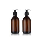 Duo flacons verre ambré 300ml pompe dispenser Duo flacons verre ambré 300ml pompe dispenser