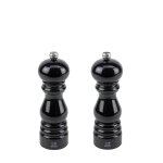 Duo moulins poivre et sel en bois noir mat h18cm