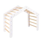 chelle de gymnastique 112x61x94cm pikler triangle d'escalade, blanc