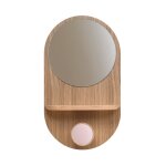 Éclipse clairon rose - miroir avec étagère et patère Éclipse clairon rose - miroir avec étagère et patère
