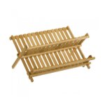 Égouttoir à vaisselle en bambou pliable Égouttoir à vaisselle en bambou pliable