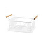 gouttoir  vaisselle en mtal blanc et poignes