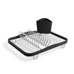Egouttoir  vaisselle en mtal couleur noir et nickel