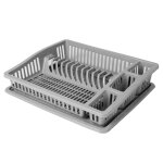 gouttoir  vaisselle en plastique gris 46x37x9. 5cm