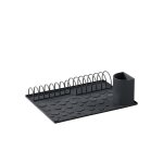 gouttoir vaisselle silicone et mtal noir