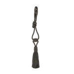 Embrasse pour rideaux à pompon - gris anthracite Embrasse pour rideaux à pompon - gris anthracite