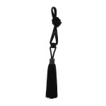Embrasse pour rideau à pompon - noir Embrasse pour rideau à pompon - noir