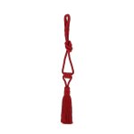 Embrasse pour rideaux � pompon - rouge