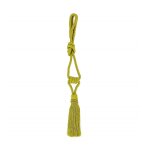 Embrasse pour rideaux à pompon - vert mousse Embrasse pour rideaux à pompon - vert mousse