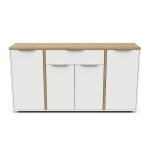 Enfilade 4 portes et 1 tiroir l160, 7 cm - effet bois clair Enfilade 4 portes et 1 tiroir l160, 7 cm - effet bois clair