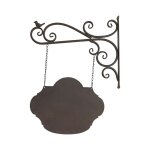 Enseigne plaque de porte critoire mural jardin mtal marron 65x47cm
