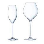 Ensemble de 12 verres  pied 47 cl et fltes  champagne 24 cl - chee