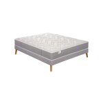 Ensemble 140x190 matelas ressorts ensachs ferme h26 + sommier