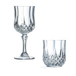 Ensemble 16 pièces, verres à pied et gobelets longchamp - cristal d'a Ensemble 16 pièces, verres à pied et gobelets longchamp - cristal d'a