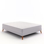 Ensemble 160x200 matelas h20 ressort ensachs, ferme, 2 sommiers