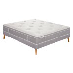 Ensemble 160x200 matelas ressorts ensachs ferme h27 + sommier