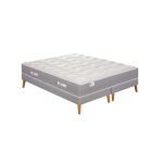 Ensemble 160x200 matelas ressorts ensachs mi - ferme h25 + 2 sommiers