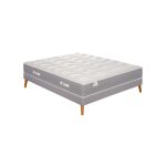 Ensemble 160x200 matelas ressorts ensachs mi - ferme h25 + sommier