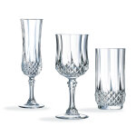 Ensemble 18 pices, verres  pied et verres  eau longchamp - cristal