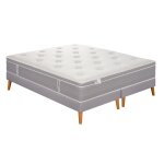 Ensemble 180x200 matelas ressorts ensachs ferme h30 + 2 sommiers