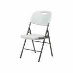 Ensemble de 2 chaises pliantes d'extrieur blanches