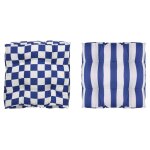 Ensemble de 2 coussins dcoratifs  carreaux et rayures