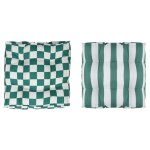 Ensemble de 2 coussins dcoratifs  carreaux et rayures