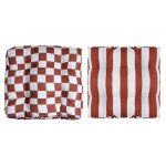 Ensemble de 2 coussins dcoratifs  carreaux et rayures