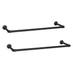 Ensemble de 2 patres murales noires pour vtements - l92 x p30 cm
